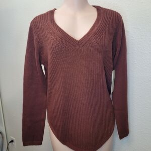 Women Knit Sweater Brown